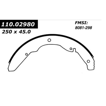 CENTRIC PARTS Centric Brake Shoes, 111.02980 111.02980